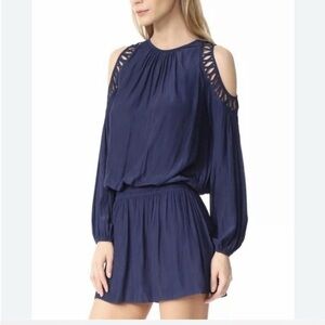 Ramy Brook Shelby Navy Cold Shoulder Dress